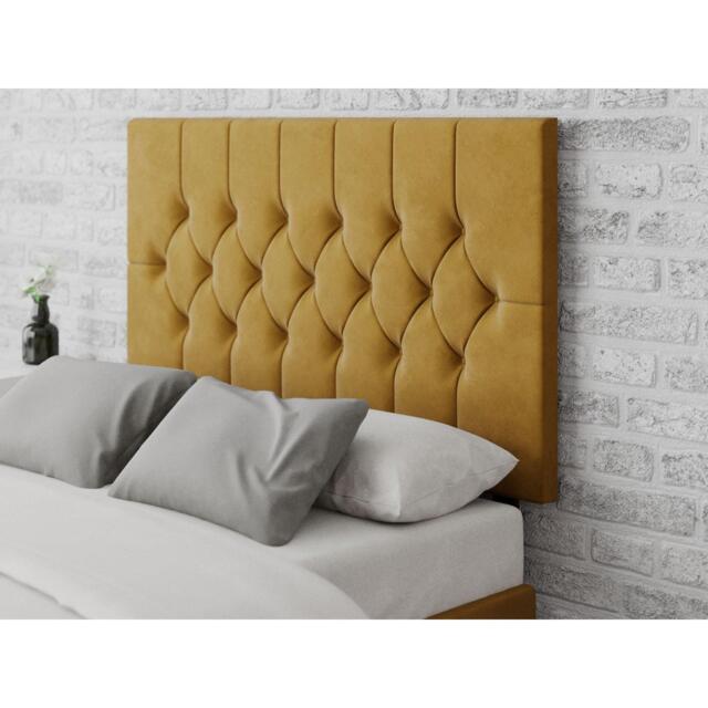 Aspire Olivier 80 cm Headboard, Plush Velvet Fabric, Navy - image 1