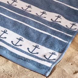 Catherine Lansfield Anchors Cotton Extra Large Beach Towel - thumbnail 2