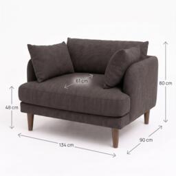 Sofa.com Pip Loveseat in Brushed Matte Weave - thumbnail 2