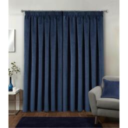 Enhanced Living Oxford Velvet 100% Blackout Tape Top Curtains - thumbnail 2