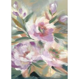 Laura Ashley Abstract Floral Print in a Wood Frame - thumbnail 3