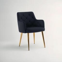 Interiors by Premier Tamzin Black Velvet Angular Dining Chair - thumbnail 5