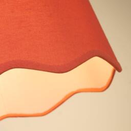 Lighting Collection Linen Scallop Edge Shade - thumbnail 3
