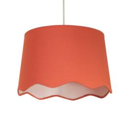 Lighting Collection Linen Scallop Edge Shade - thumbnail 2