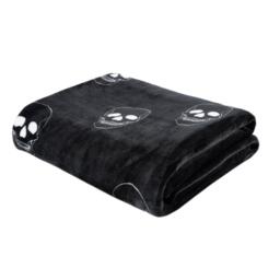 Catherine Lansfield Skulls Cosy Fleece Blanket Throw - thumbnail 3
