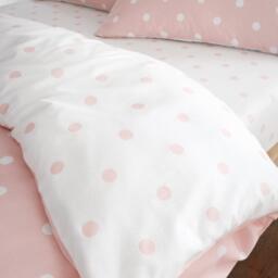 Catherine Lansfield Brushed Polka Dot Cotton Fitted Sheet - thumbnail 2
