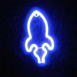 Litely Rocket LED Blue Neon Light - thumbnail 2