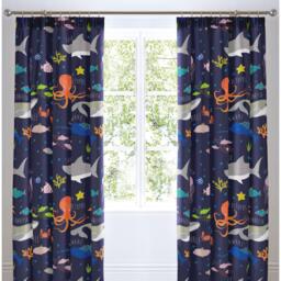 Bedlam Sea Life Kids Bedroom Pencil Pleat Curtains