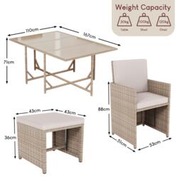 Lassic Garden Vida Cuba 10 Seater Rattan Set - thumbnail 2