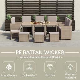 Lassic Garden Vida Cuba 10 Seater Rattan Set - thumbnail 3