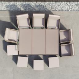 Lassic Garden Vida Cuba 10 Seater Rattan Set - thumbnail 8