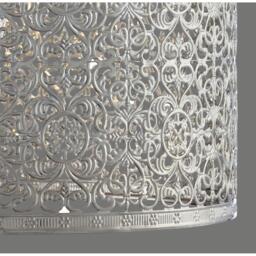 Lighting Collection Non Elec Chrome Cylinder Metal Pendant - thumbnail 4