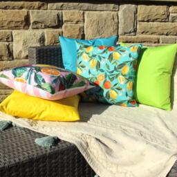 Evans Lichfield Orange Blossom Outdoor Cushion - thumbnail 5