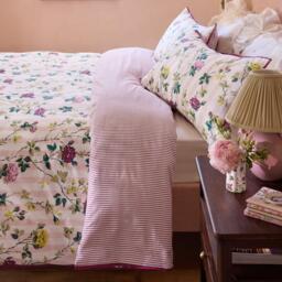 Cath Kidston Climbing Rose Stripe Cotton Duvet Cover Set - thumbnail 2