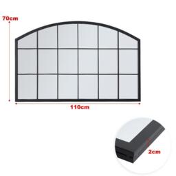 LIFE IDEAS Arched Wall Mirror for Decor Black Framed Wall - thumbnail 5