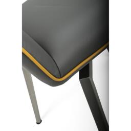 Shankar Set of 2 Mayfair Faux Leather Swivel Dining Chairs - thumbnail 6