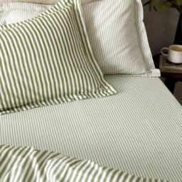 Yard Hebden 100% Cotton Narrow Stripe Fitted Sheet - thumbnail 1