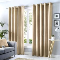 Fusion Sorbonne 100% Cotton Pair of Eyelet Curtains - thumbnail 1