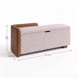 Sofa.com Albie Storage Bench in Caramello/ Ash - thumbnail 2
