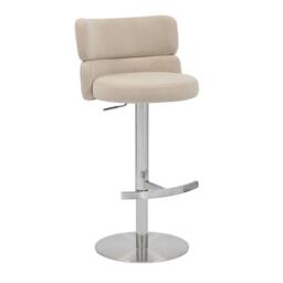 Shankar Mason Brushed Velvet Brushed Steel Base Bar Stool - thumbnail 6