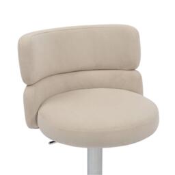 Shankar Mason Brushed Velvet Brushed Steel Base Bar Stool - thumbnail 4