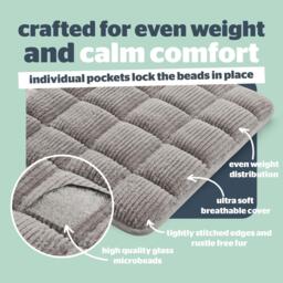 Silentnight Weighted Blanket Adults 6.8 KG White Faux Fur - thumbnail 6