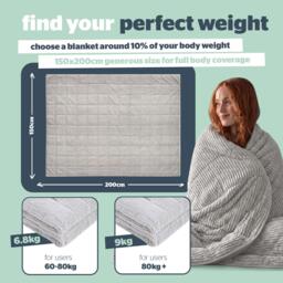 Silentnight Weighted Blanket Adults 6.8 KG White Faux Fur - thumbnail 8