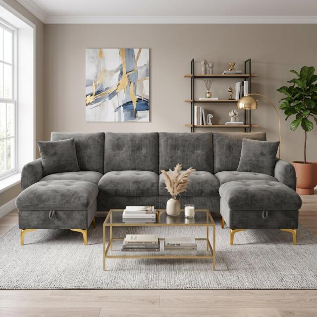 Urban Meuble Modular U-Shaped Sofa with Storage Ottomans - image 1