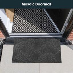 JVL Mosaic Rubber Scraper Doormat
