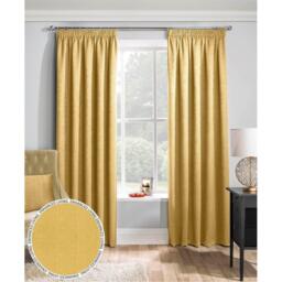 Enhanced Living Matrix Ochre Thermal Blockout Tape Top Curtain