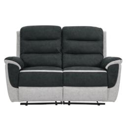 Comfy Living Two-Tone Manual Reclining Fabric Sofa Set