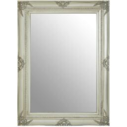 Interiors by Premier Brussels Baroque Rectangular Silver Wall Mirror - thumbnail 1