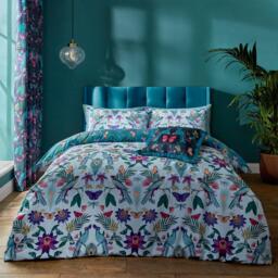 Catherine Lansfield Mya Tropical Floral Reversible Duvet Cover Set