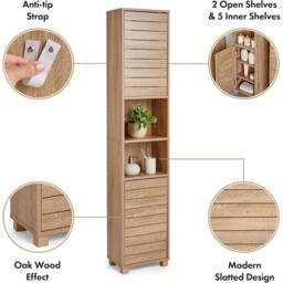 VonHaus Chester Tallboy Bathroom Cabinet - thumbnail 7