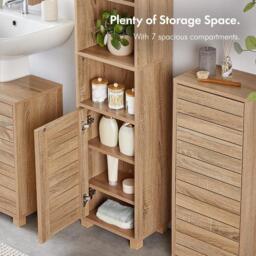 VonHaus Chester Tallboy Bathroom Cabinet - thumbnail 5