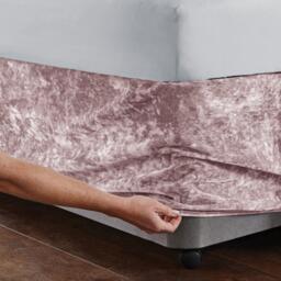 Catherine Lansfield Crushed Velvet Elasticated Divan Base Wrap - thumbnail 4