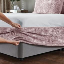 Catherine Lansfield Crushed Velvet Elasticated Divan Base Wrap - thumbnail 3