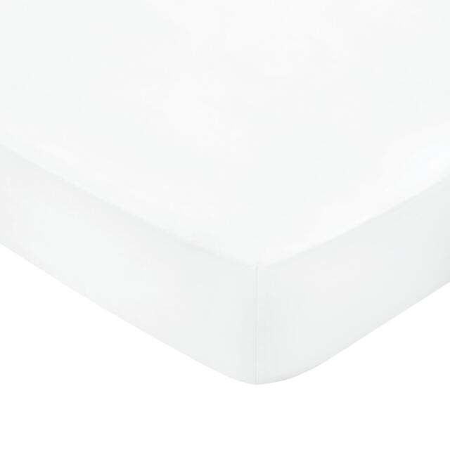 Bedeck of Belfast FINE LINENS 600TC PLAIN DYE FITTED SHEET - image 1