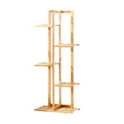 LIFE IDEAS Rustic Wooden Multi-Tiered Potted Plant Stand - thumbnail 2