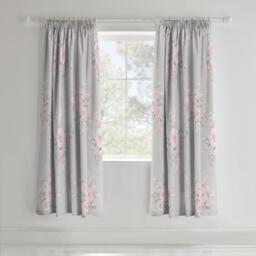 Catherine Lansfield Canterbury Floral Lined Curtains - thumbnail 2