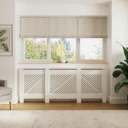 GFW Kobe Chevron Adjustable Radiator Cover White - thumbnail 4