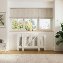 GFW Kobe Chevron Adjustable Radiator Cover White