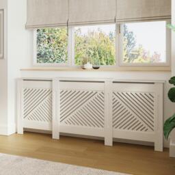 GFW Kobe Chevron Adjustable Radiator Cover White - thumbnail 3