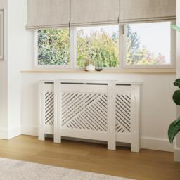 GFW Kobe Chevron Adjustable Radiator Cover White - thumbnail 2