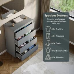 Lassic Vida Designs Denver 4 Drawer Chest - thumbnail 6