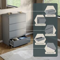 Lassic Vida Designs Denver 4 Drawer Chest - thumbnail 7