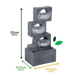Streetwize Geometric Steps Solar Fountain - Angular Cascade - thumbnail 3
