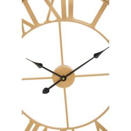 Interiors by Premier Genova 60cm Dia Large Gold Metal Wall Clock - thumbnail 5