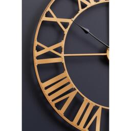 Interiors by Premier Genova 60cm Dia Large Gold Metal Wall Clock - thumbnail 3