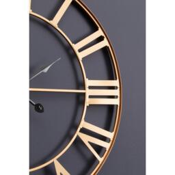 Interiors by Premier Genova 60cm Dia Large Gold Metal Wall Clock - thumbnail 2